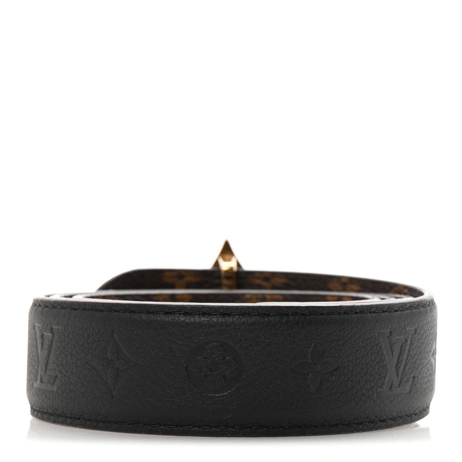 Louis Vuitton Calfskin Monogram 30mm Flowergram Reversible Belt Black 2 of 5