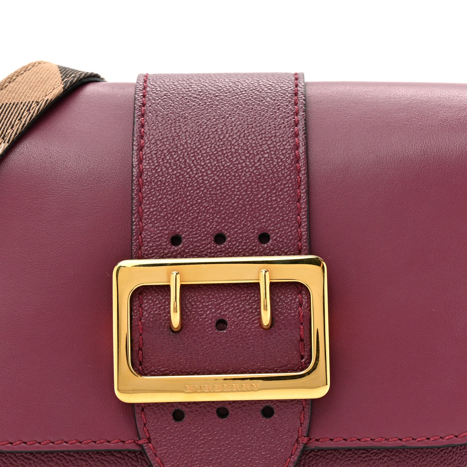 Burberry Soft Grain Calfskin Small Medley Crossbody Dark Plum 7 of 13