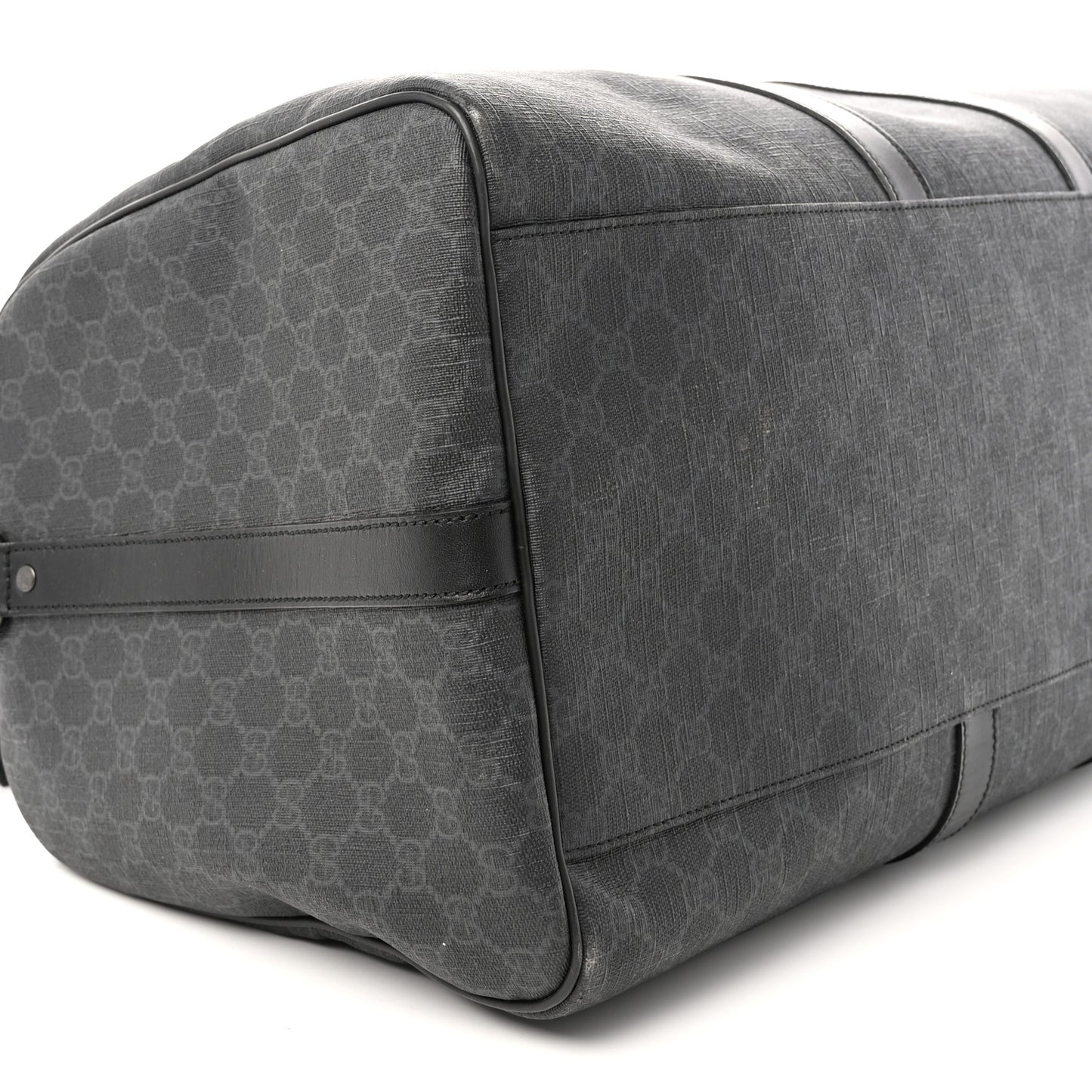 GG Supreme Monogram Medium Carry-On Duffle Bag Black Grey