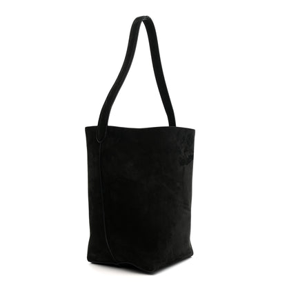 The Row Suede Calfskin Medium N/S Park Tote Black 3 of 9