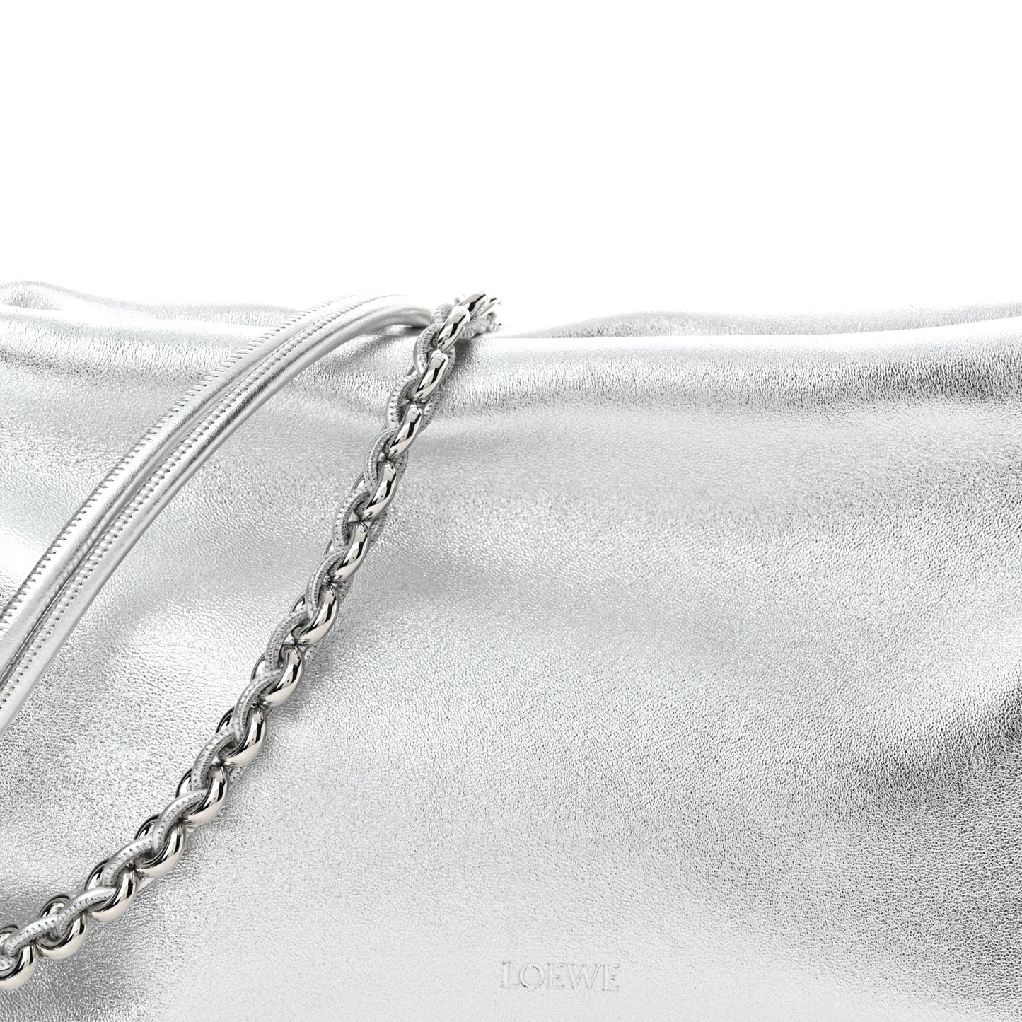 Metallic Nappa Donut Chain Flamenco Knot Silver