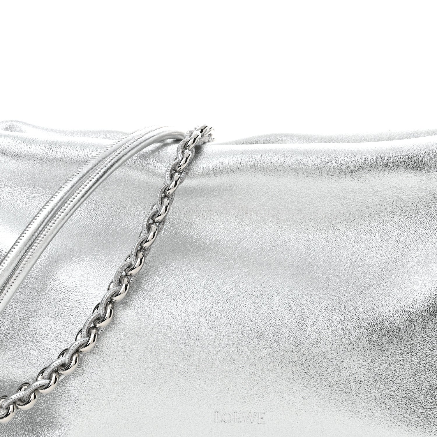 Loewe Metallic Nappa Donut Chain Flamenco Knot Silver 8 of 10