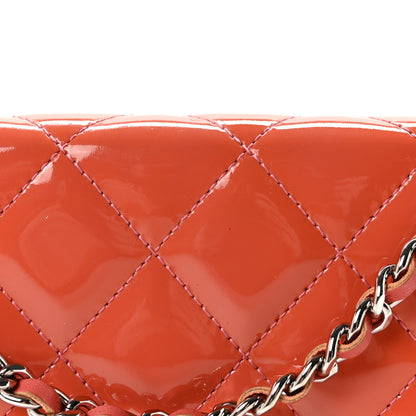 Chanel Patent Quilted Brilliant Wallet On Chain WOC Coral 9 of 12