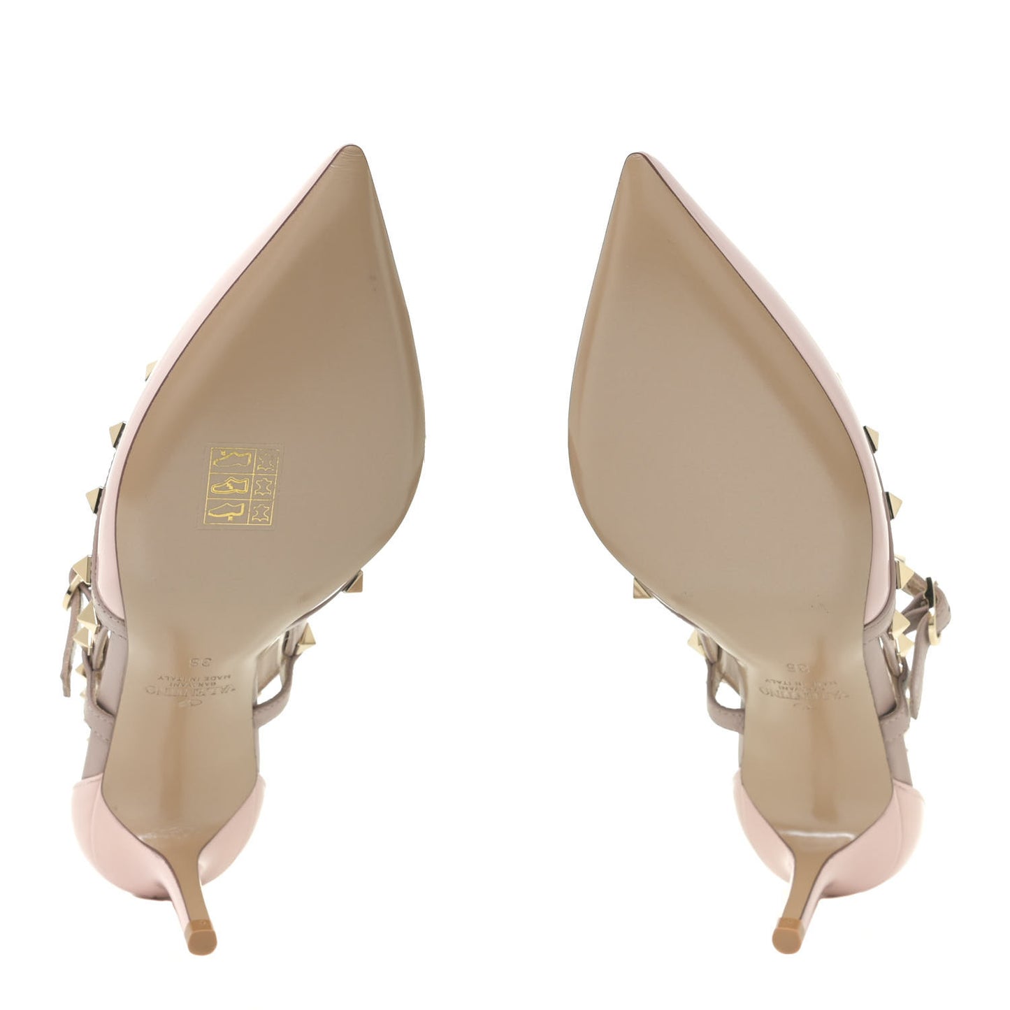 Patent Rockstud Cross Strap 65mm Pumps 36 Rose Quartz Poudre