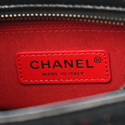 Chanel Tweed Calfskin Small Gabrielle Hobo Black Gold Red Ecru 6 of 9