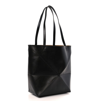 Loewe Shiny Calfskin Medium Puzzle Fold Tote Black 3 of 8
