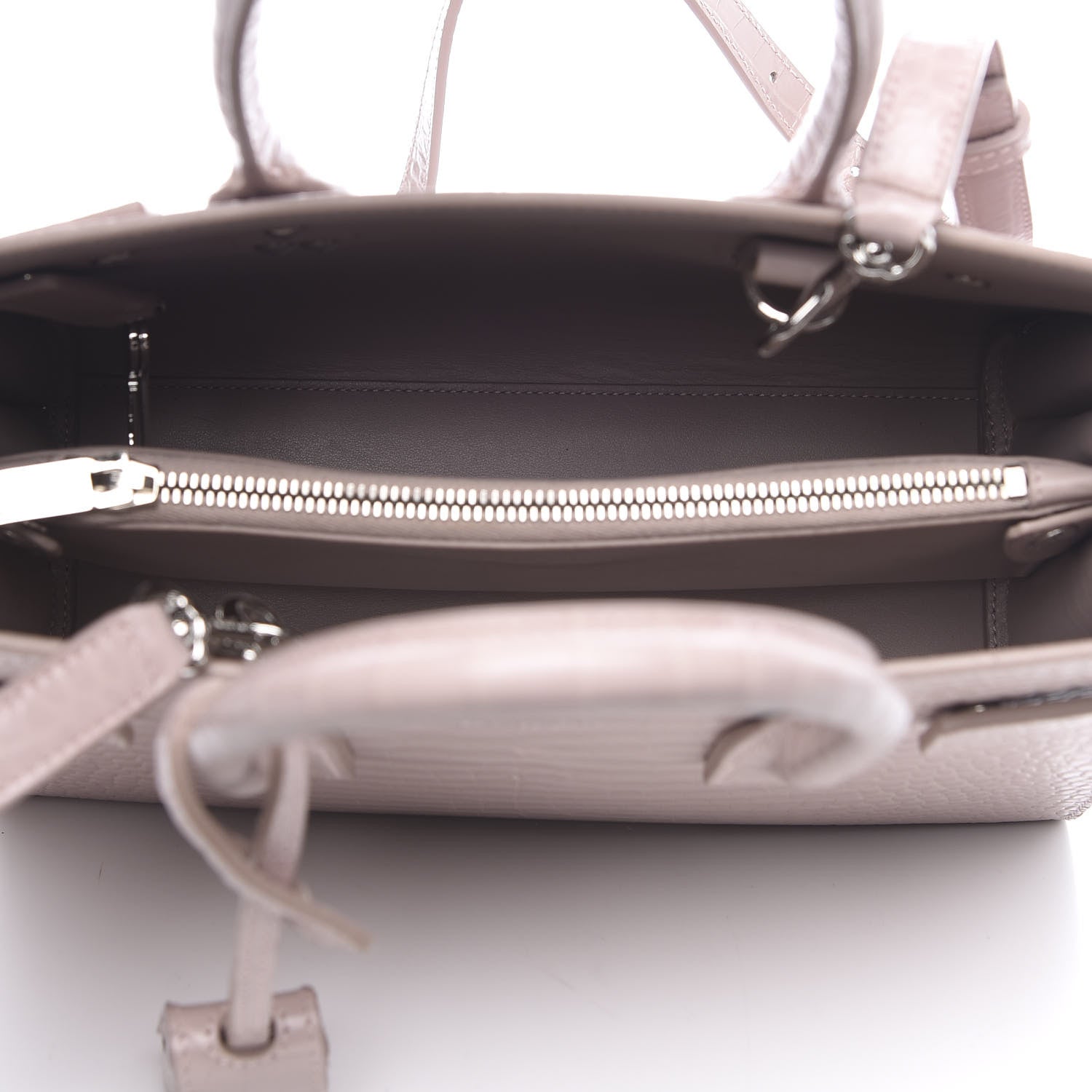 Saint Laurent Calfskin Crocodile Embossed Baby Sac De Jour Rose Antic 6 of 12