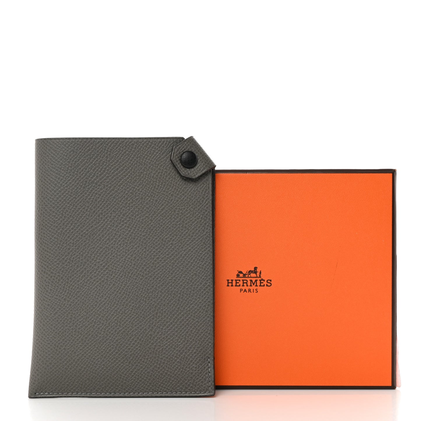 Epsom Tarmac Dot PM Passport Holder Gris Meyer Black