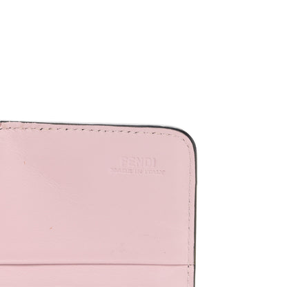 Fendi Calfskin Heart Studded Continental Wallet On Chain Black Red Peonia 7 of 11
