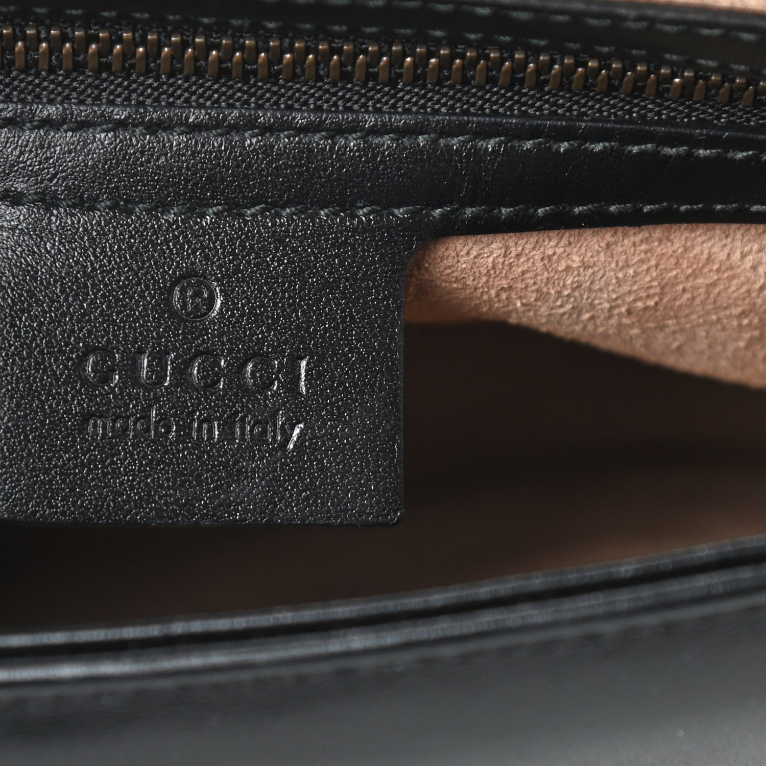 Gucci Calfskin Matelasse Medium GG Marmont Top Handle Shoulder Bag Black 8 of 11
