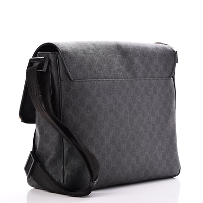 Gucci GG Plus Monogram Medium Flap Messenger Bag Black 3 of 7
