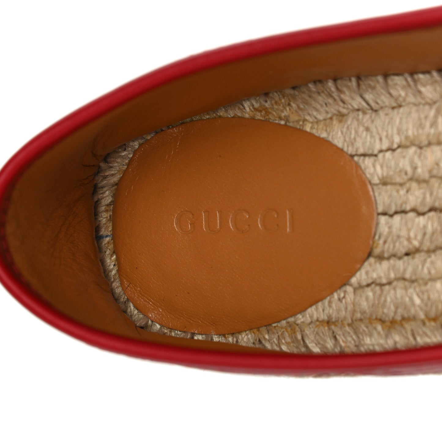 Guccissima Signature Espadrilles 36 Hibiscus Red
