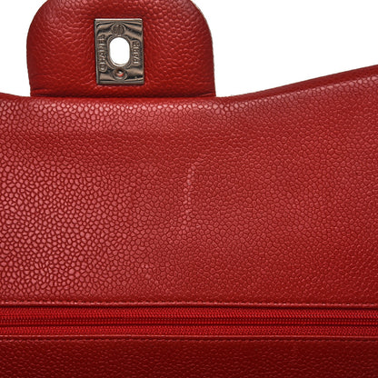 Chanel Caviar Quilted Jumbo Double Flap Red 8 of 12