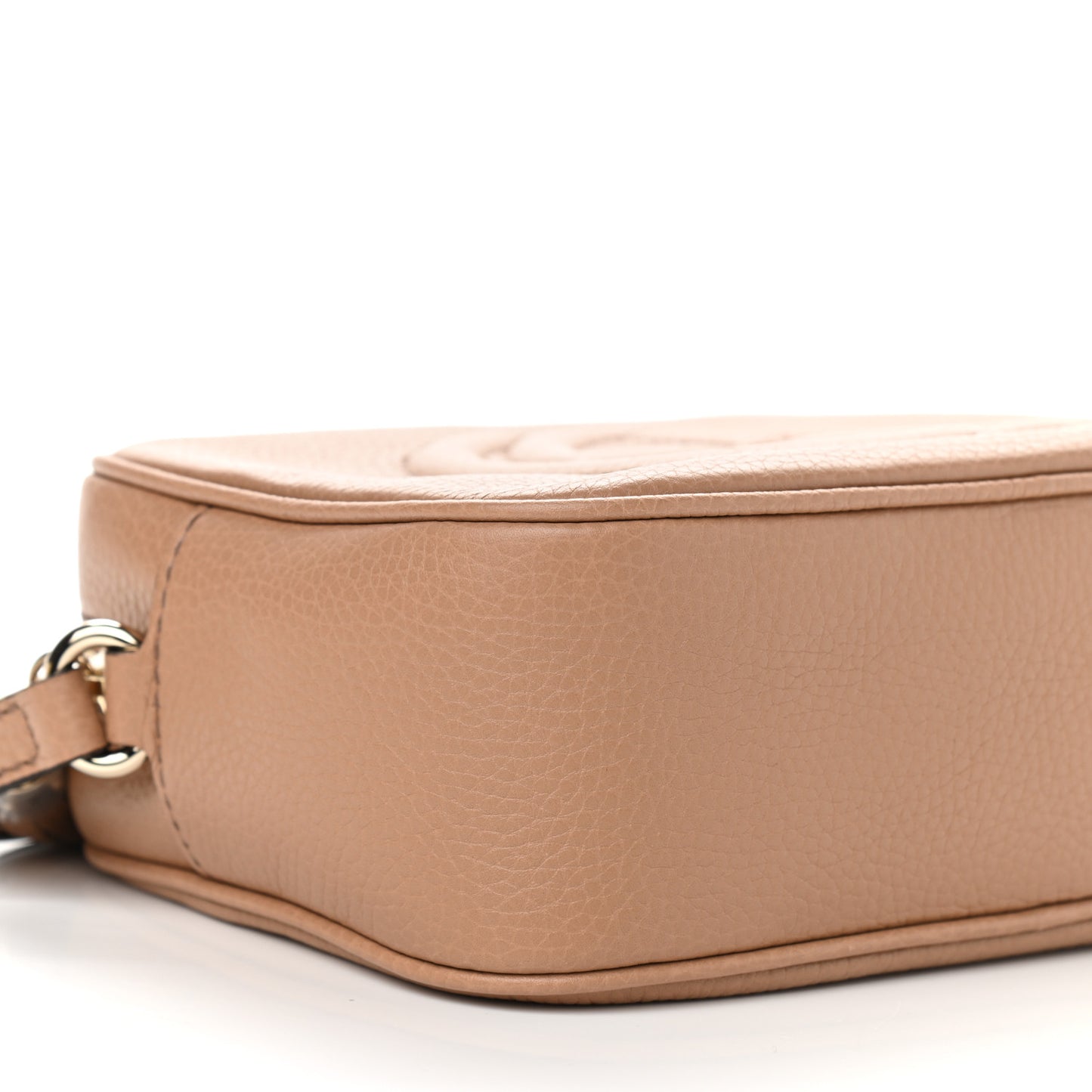 Pebbled Calfskin Small Soho Disco Bag Camelia