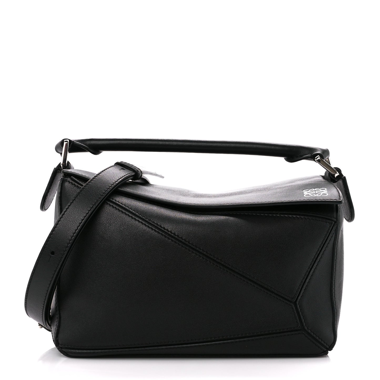 Calfskin Small Puzzle Bag Black