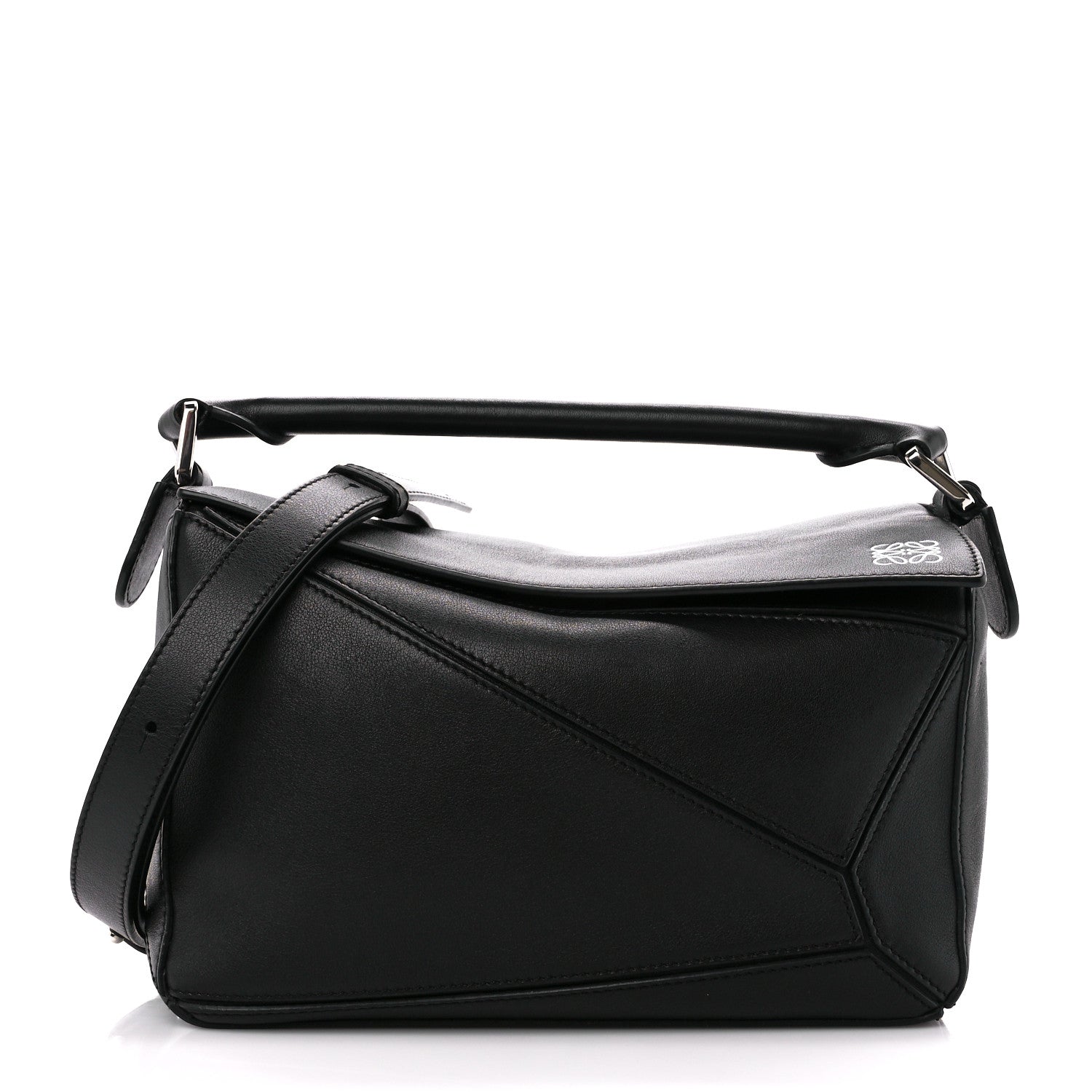 Loewe Calfskin Small Puzzle Bag Black 1 of 11