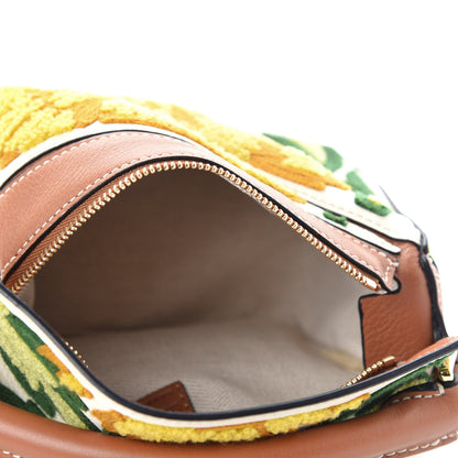Loewe Calfskin Embroidered Floral Mini Puzzle Bag Tan Yellow 5 of 10