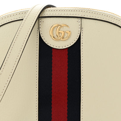 Gucci Textured Dollar Calfskin Web Small Ophidia Dome Shoulder Bag Mystic White 8 of 10
