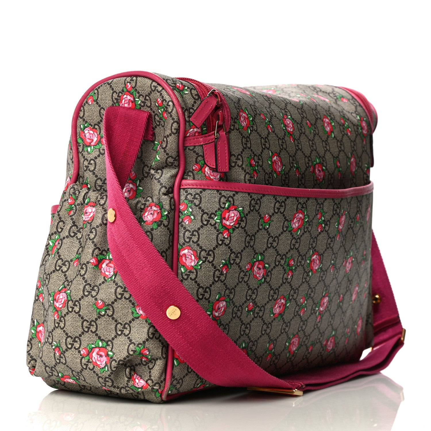 Gucci GG Supreme Monogram Rose Bud Diaper Bag Pink 4 of 17