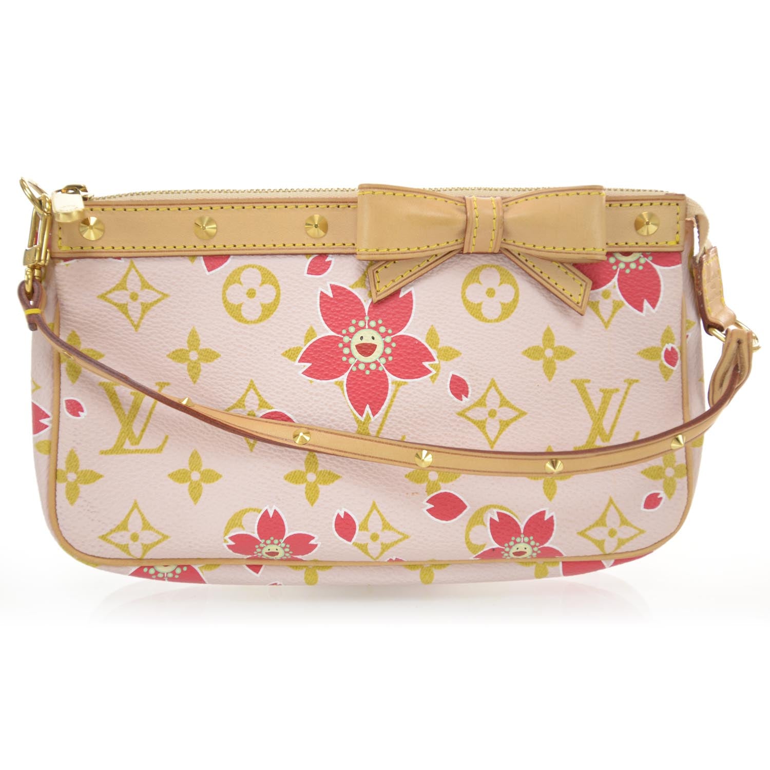 Louis Vuitton Monogram Cherry Blossom Pochette Accessories Red 1 of 8