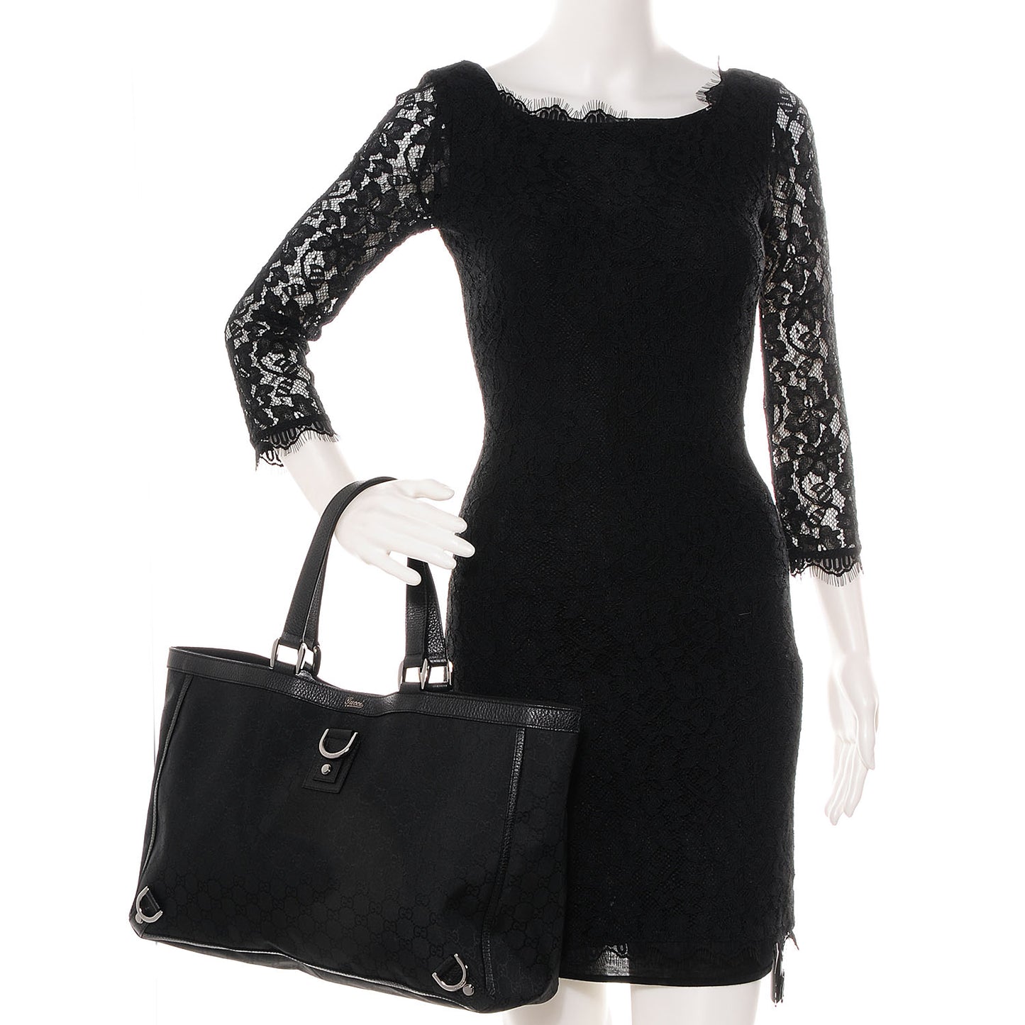 Monogram Large Abbey Tote Black