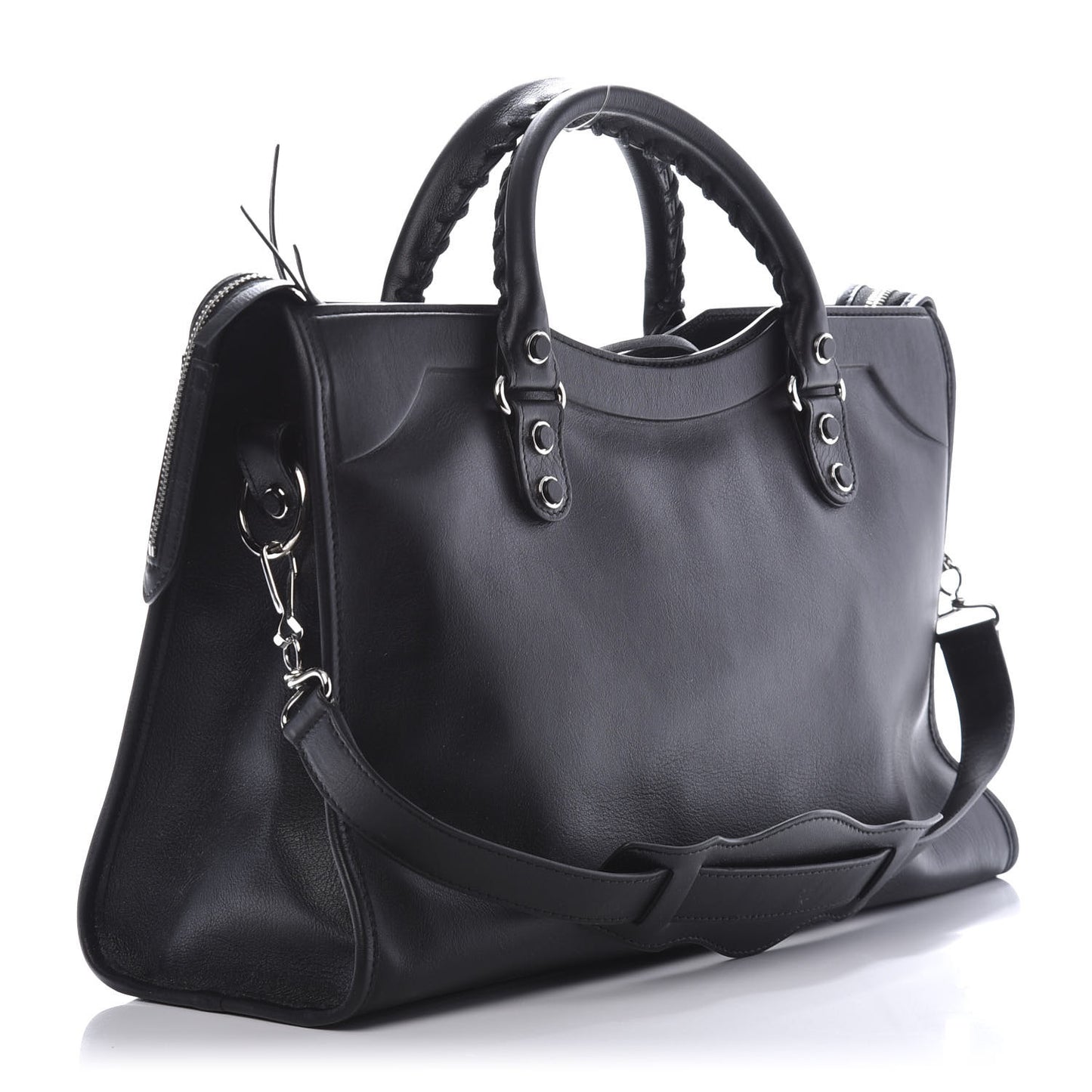 Margaux Calfskin Classic Silver Ring Hardware City Black