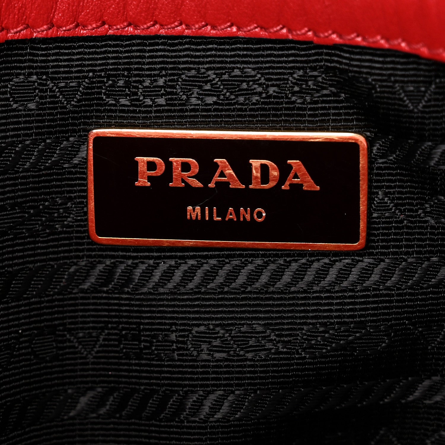 Prada Saffiano Soft Calfskin Small Zippered Tote Fuoco 6 of 9