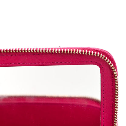 Chanel Lambskin Quilted Small Top Handle Vanity Case With Chain Dark Pink 11 of 11