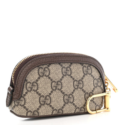 Gucci GG Supreme Monogram Web Ophidia Dome Key Pouch Beige New Acero 3 of 8