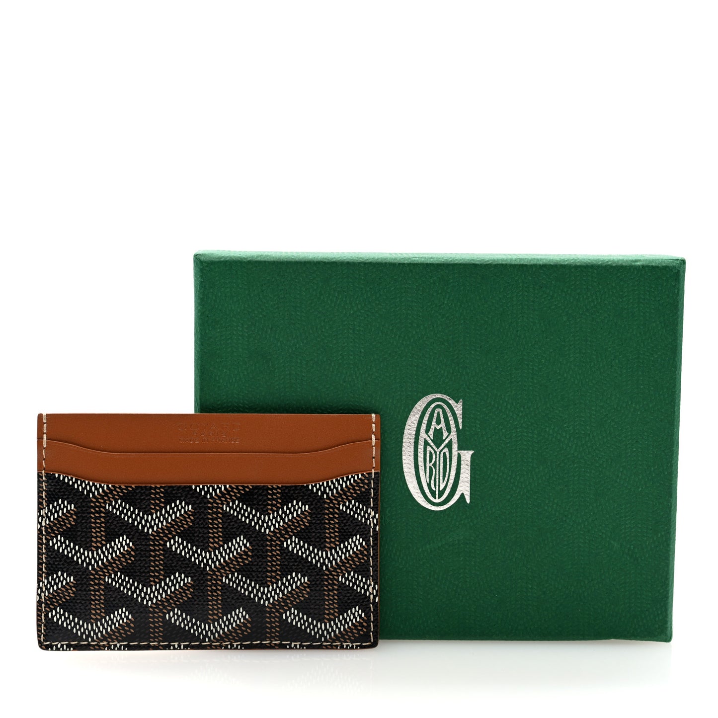 Goyardine Saint Sulpice Card Holder Black Gold