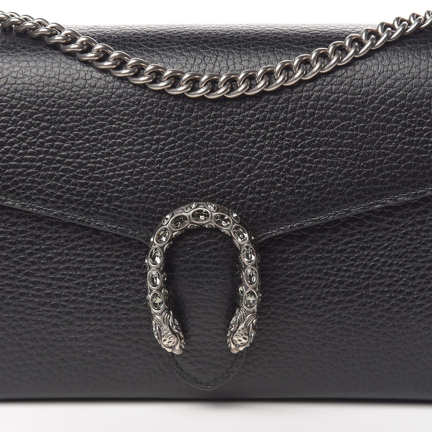 Calfskin Mini Dionysus Chain Wallet Black