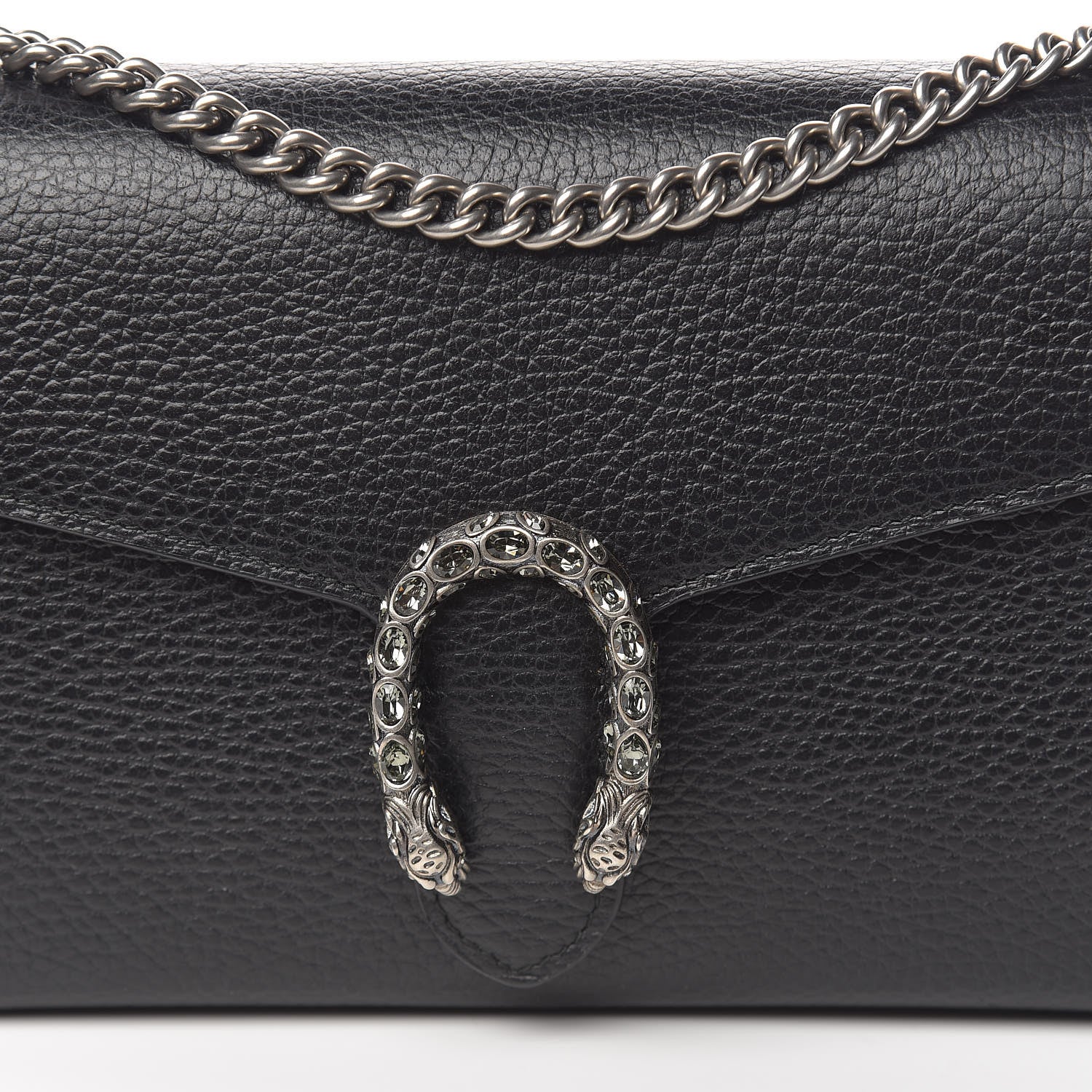 Gucci Calfskin Mini Dionysus Chain Wallet Black 14 of 15