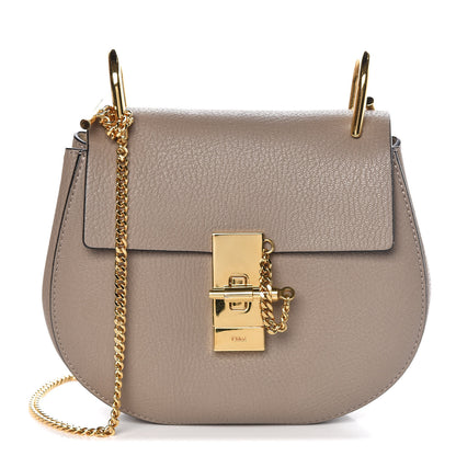 Chloe Grained Lambskin Mini Drew Shoulder Bag Motty Grey 1 of 7