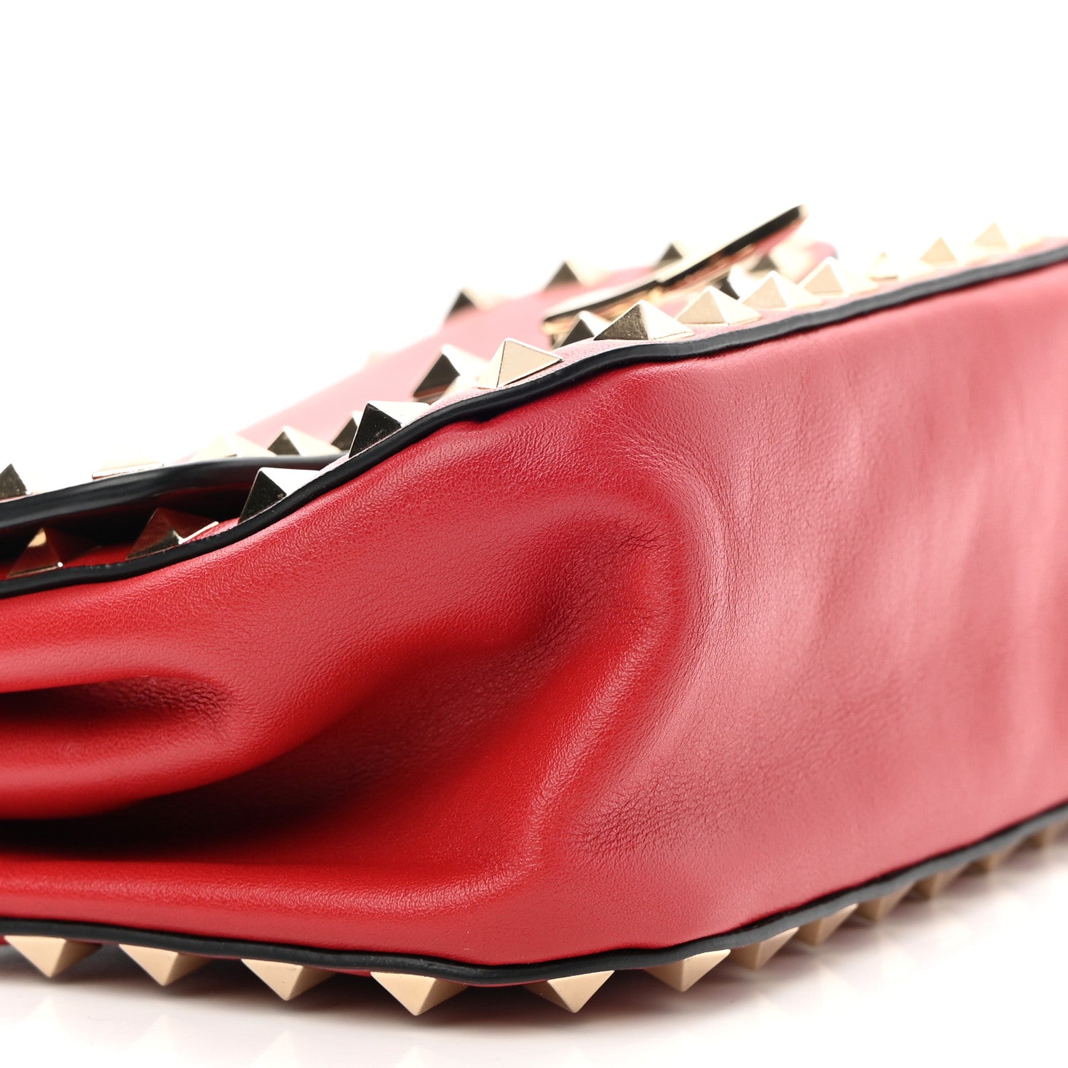 Valentino Garavani Vitello Mini Rockstud Flap Saddle Crossbody Bag Rosso Valentino 8 of 9