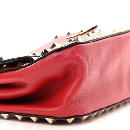 Valentino Garavani Vitello Mini Rockstud Flap Saddle Crossbody Bag Rosso Valentino 8 of 9