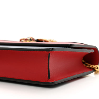 Gucci Calfskin Queen Margaret Chain Wallet Blue Agata Hibiscus Red Mystic White 9 of 9