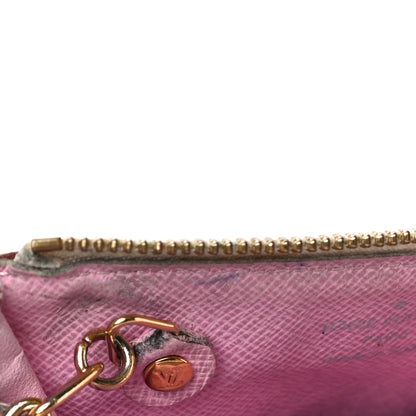 Louis Vuitton Monogram Multicolor Key Pouch White Litchi 10 of 14