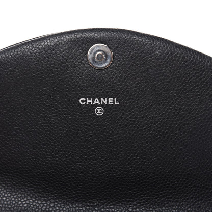Chanel Caviar Half Moon Wallet On Chain WOC Black 6 of 14