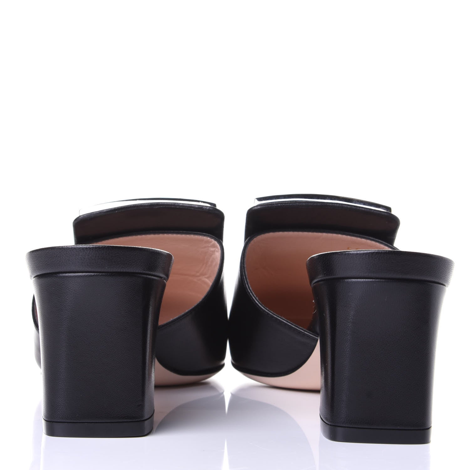 Gucci Malaga Kid Crystal Square G Madelyn Mules 39.5 Black 6 of 10