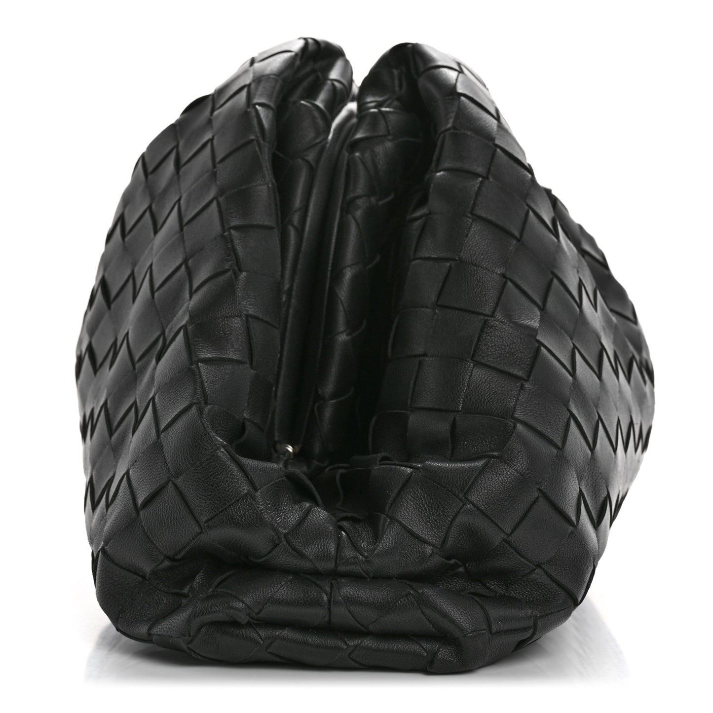 Nappa Maxi Intrecciato The Pouch Oversized Clutch Black