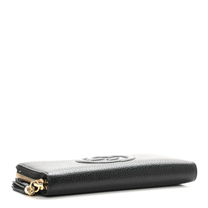 Gucci Pebbled Calfskin Soho Zip Around Wallet Black 4 of 9