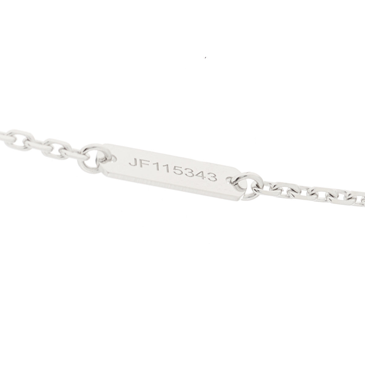 Van Cleef & Arpels 18K White Gold Mother of Pearl Vintage Alhambra Pendant Necklace 5 of 5