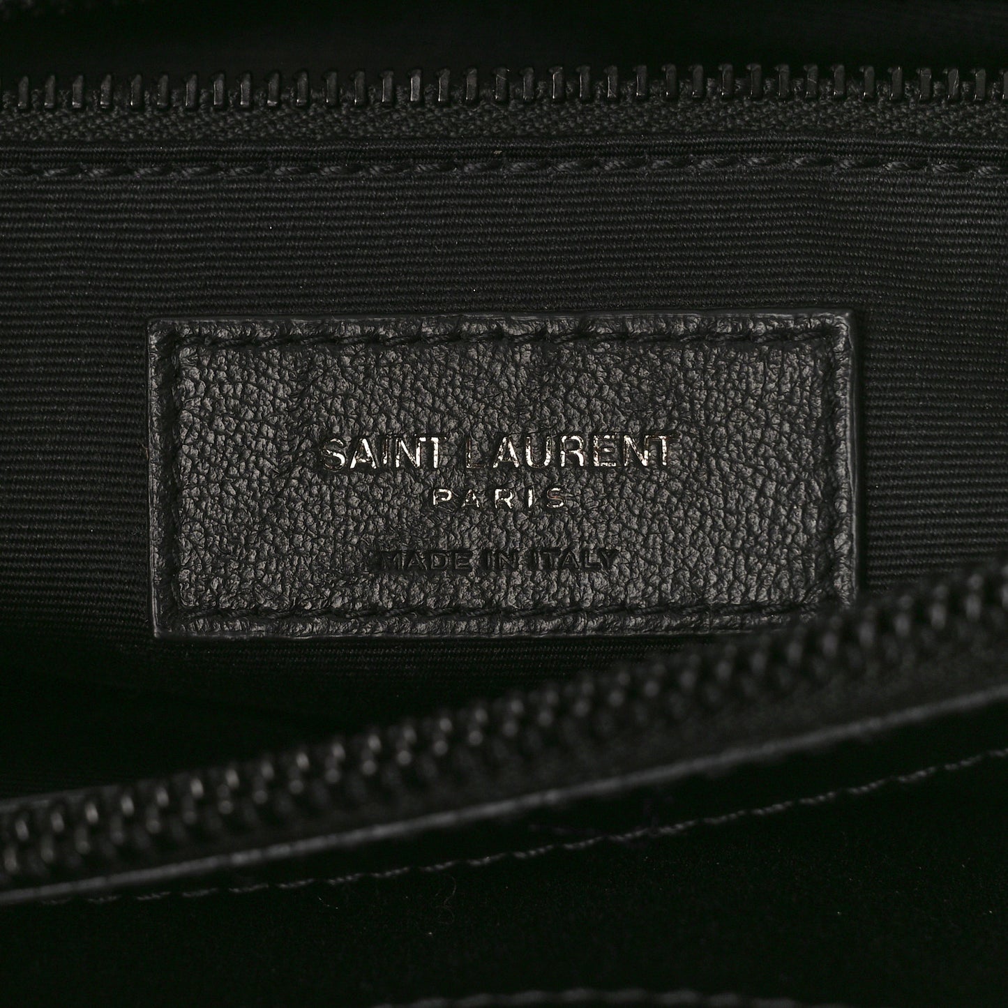 Calfskin Y Quilted Monogram Large Loulou Chain Satchel Black