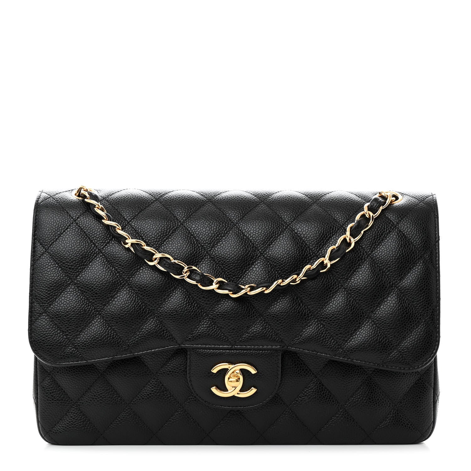 Chanel Caviar Quilted Jumbo Double Flap Black 1 of 11