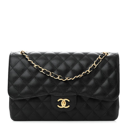 Chanel Caviar Quilted Jumbo Double Flap Black 1 of 11