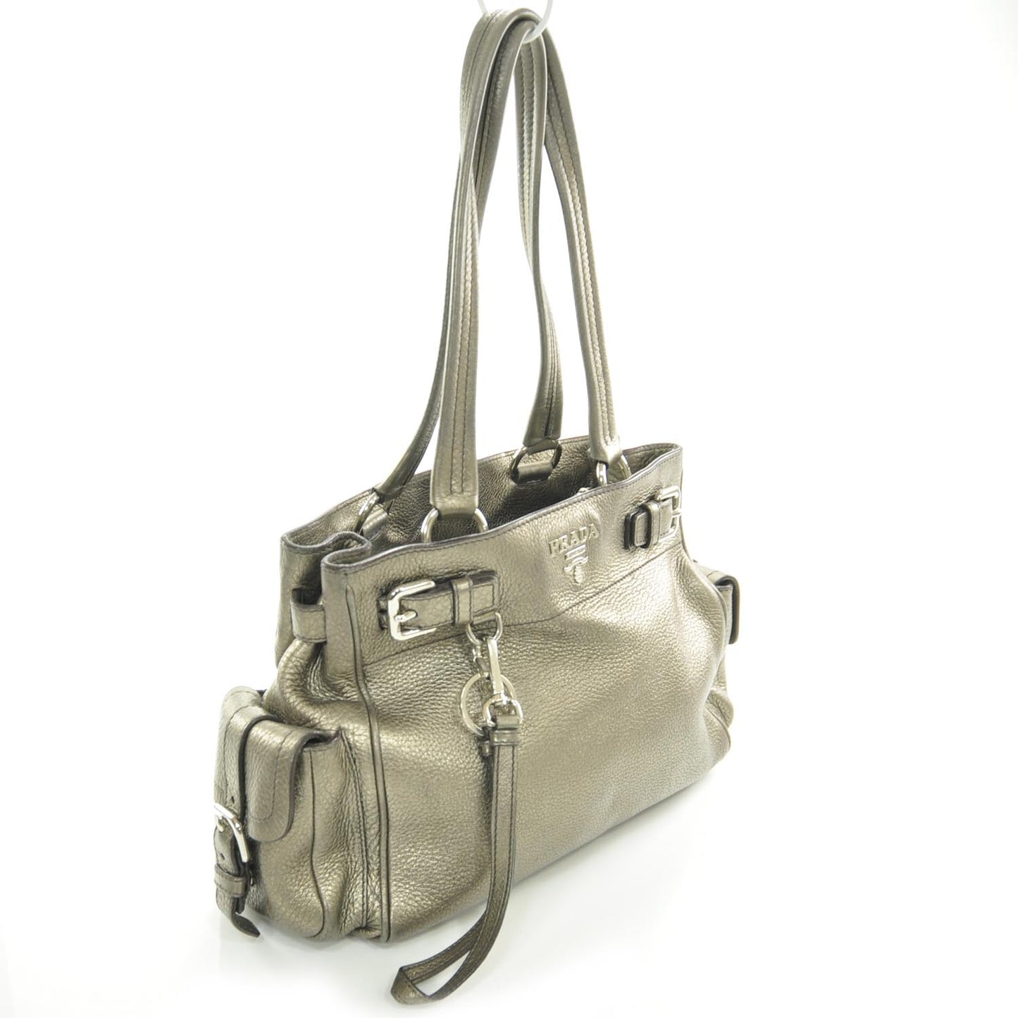 Calfskin Tote Silver