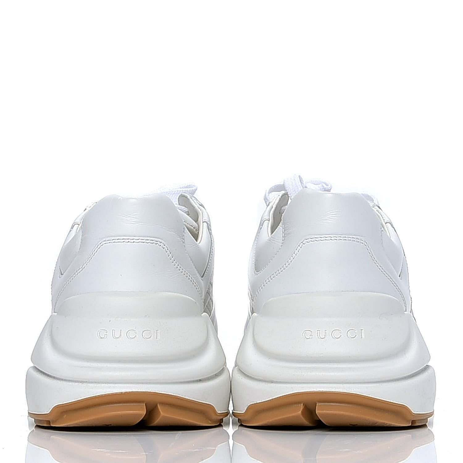 Gucci Calfskin Worldwide Mens Rhyton Sneakers 9 Great White 4 of 6