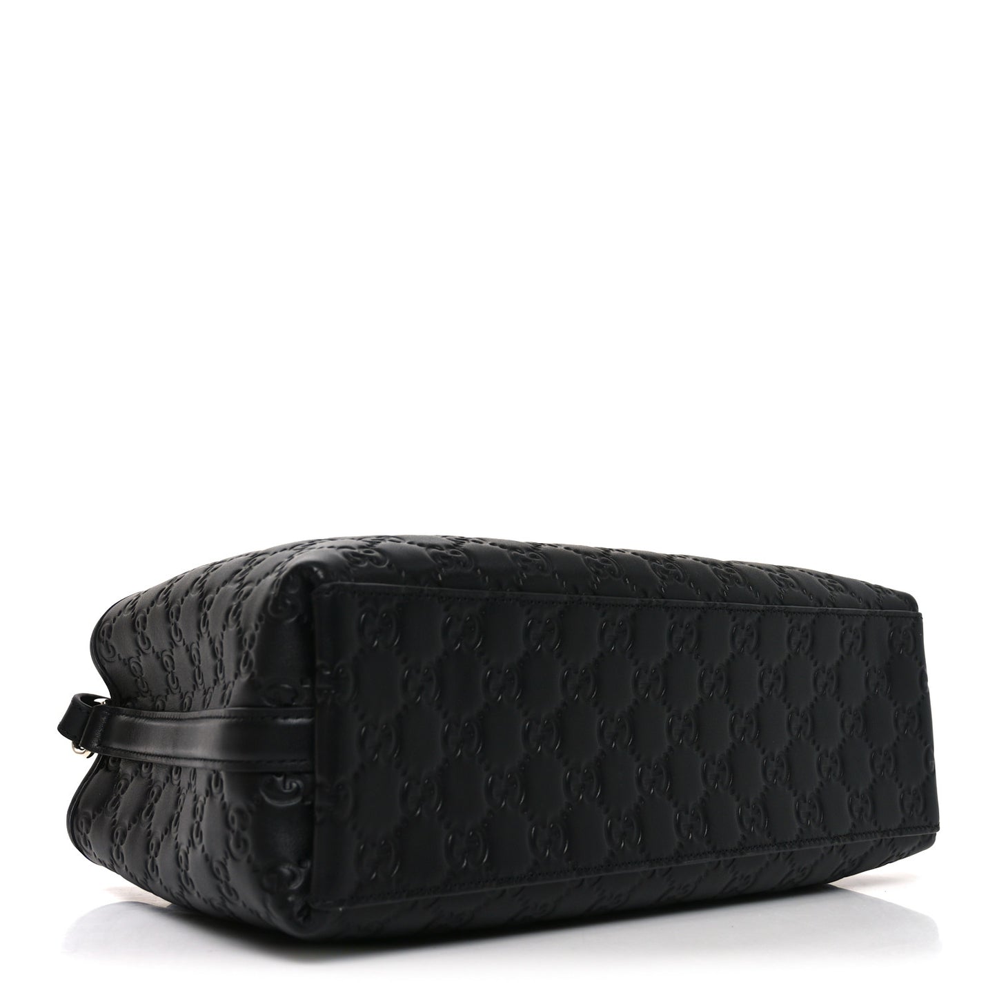 Calfskin GG Monogram Emblem Medium Tote Bag Black