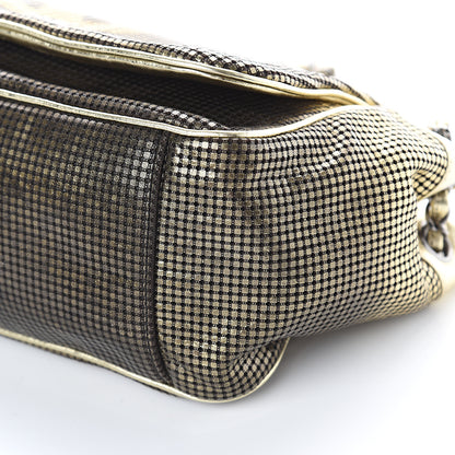 Chanel Metallic Lambskin Perforated Hollywood Accordion Flap Bag Gold 9 of 9