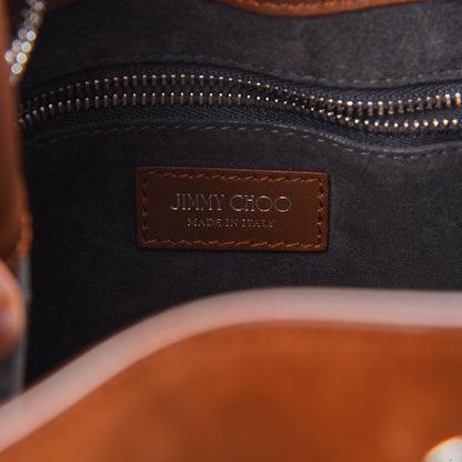 Jimmy Choo Suede Bon Bon Bucket Dark Tan 6 of 8